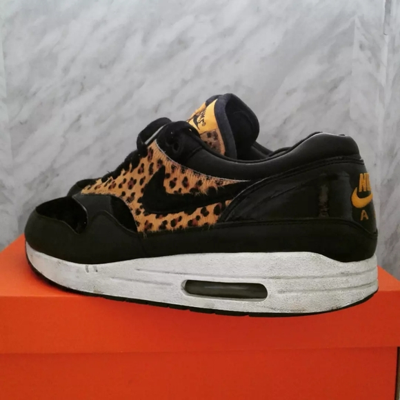 Nike Air Max 1 Premium Beast Pack Atmos mens 11.5 leopard cheetah pony hair - Picture 3 of 7